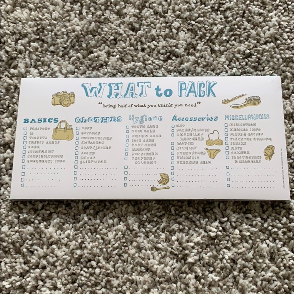 BRAND NEW knock knock travel pad